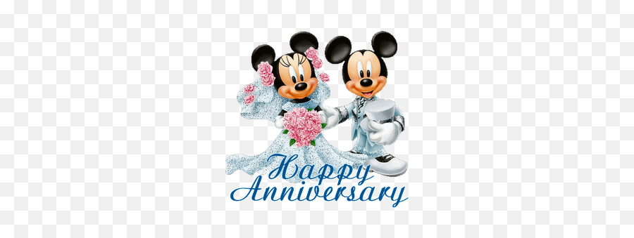 Happy Anniversary Clip Art 4 - Mickey Mouse Minnie Mouse Wedding Emoji,Happy Anniversary Emoji