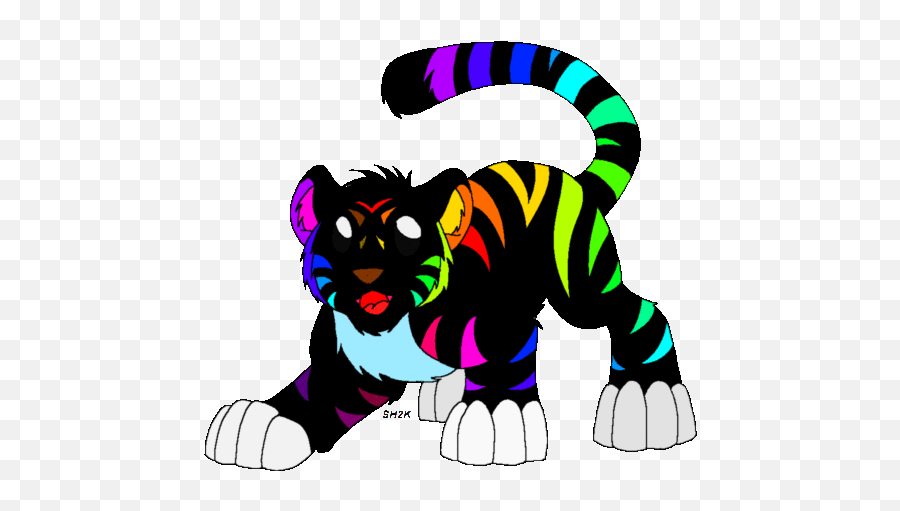 Top Eye Of The Tiger Stickers For Android Ios - Cartoon Transparent Tiger Gif Emoji,Tiger Emoji