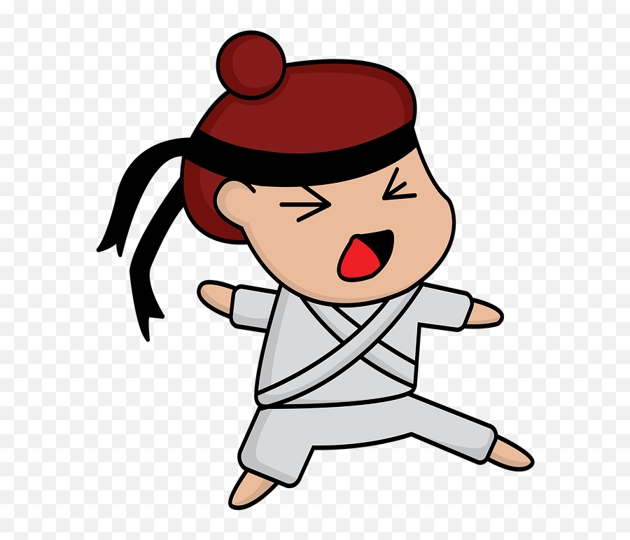 Cartoons Character Cute - Clip Art Emoji,Emoji Karate Kid