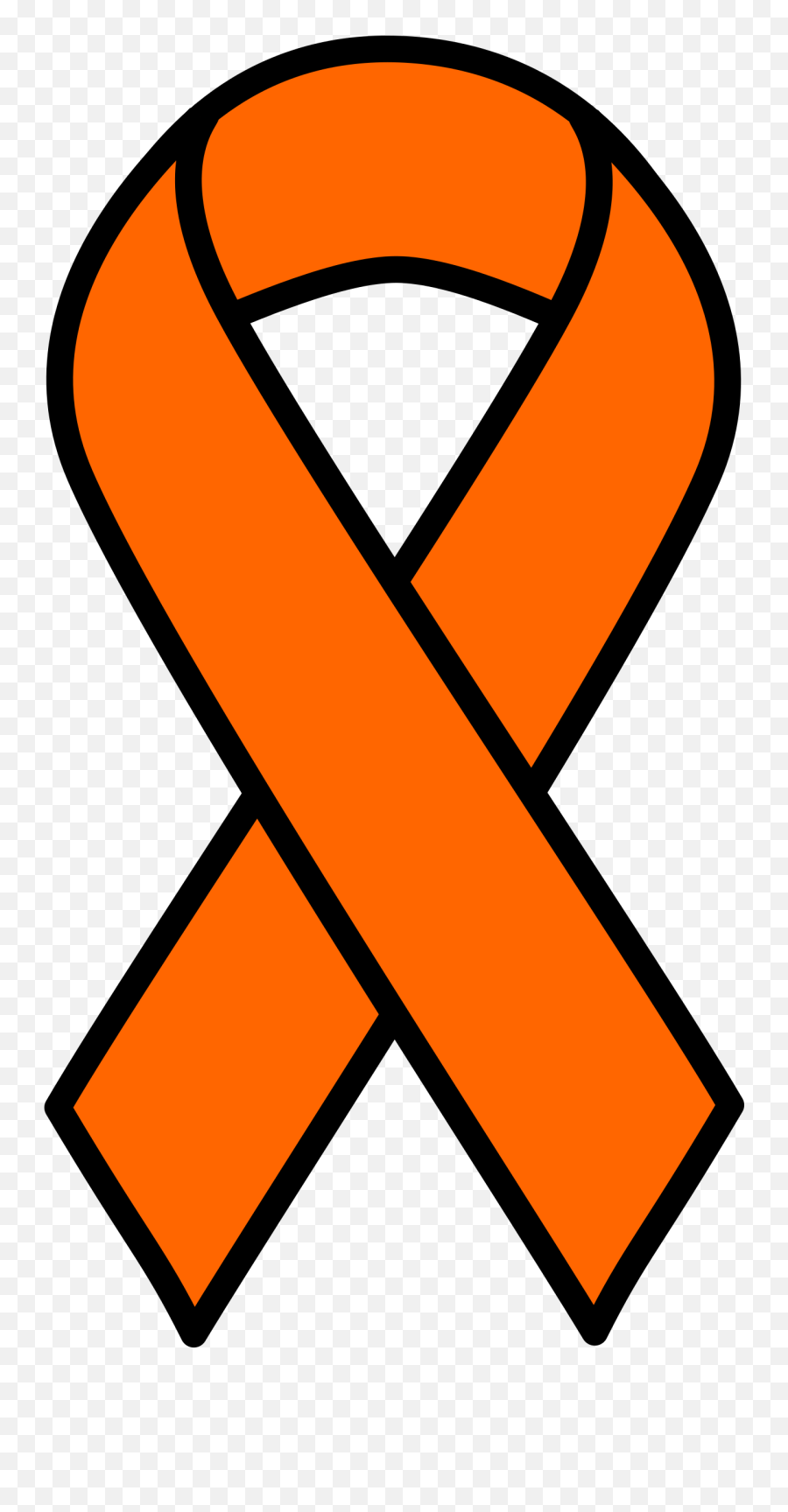 Cancer Ribbon Clipart - Orange Cancer Ribbon Emoji,Awareness Ribbon Emoji
