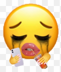 Crying Sticker - With Nails Meme Emoji
