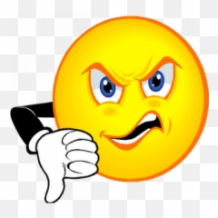 Library of angry smiley face png freeuse stock files - Angry Face Thumbs Down Emoji