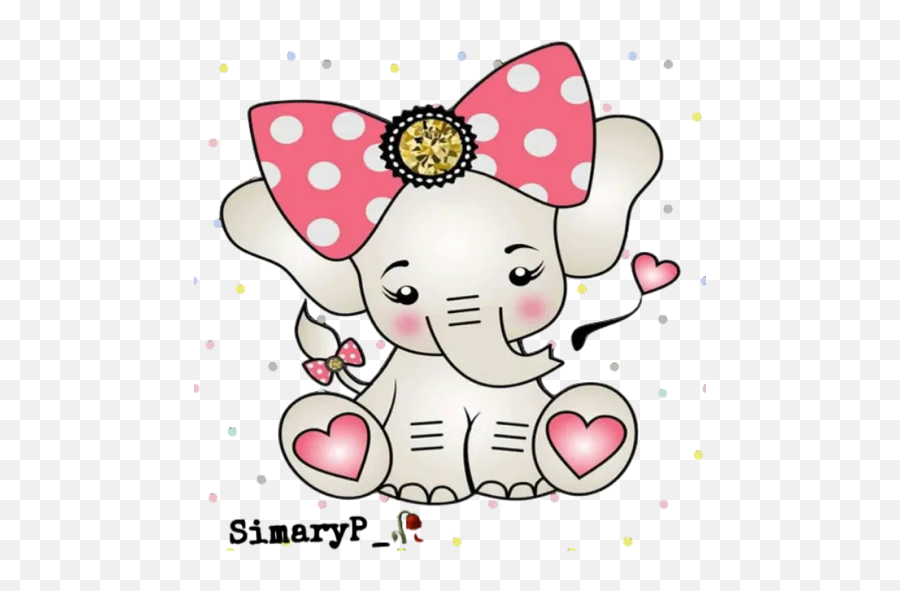 Elefantes Kawaiby Simaryp Stickers For Whatsapp - Desenhos Para Pijamas Infantil Emoji,Boobie Emoji