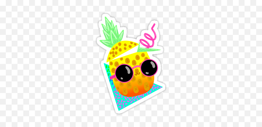 Piña Cooladau0027 Sticker By Fluffymafi Stickers Canvas - Dot Emoji,Crossbones Emoji