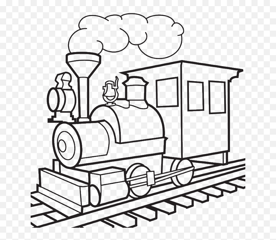 Coloring Clipart Train Coloring Train Transparent Free For - Train Drawing Emoji,Train Emoticon