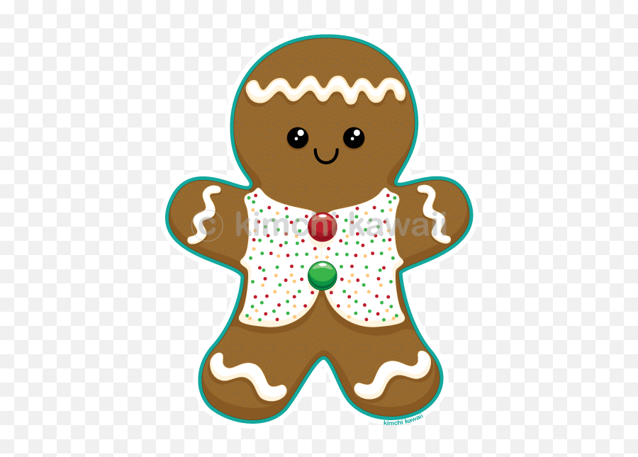 Gingerbread Man Png Galleta De Jengibre Kawaii Emoji,Gingerbread Man