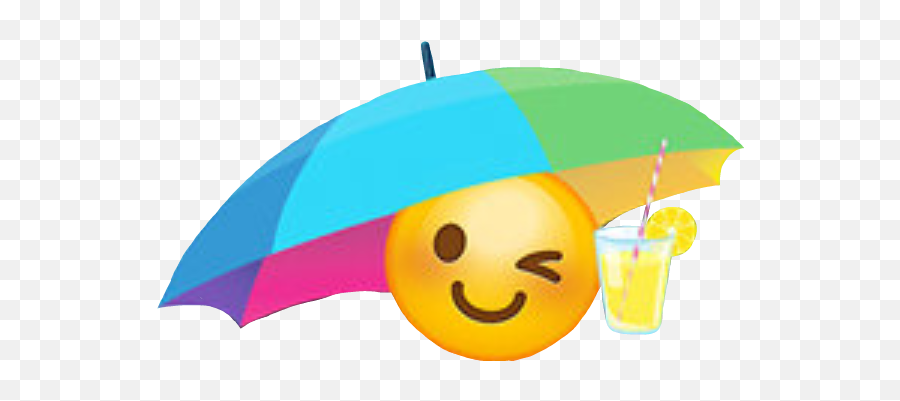 Emoji Summer Drink Summertime Summerfun - Smiley,Straw Emoji