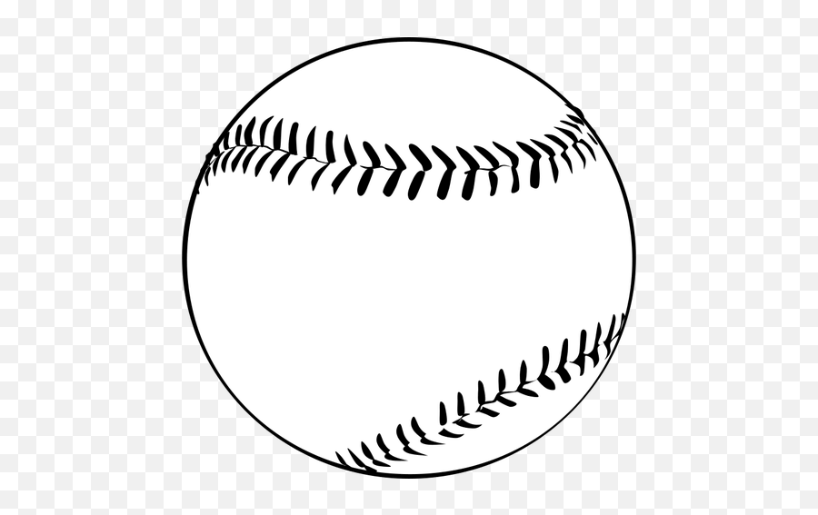 Vector Image Of Baseball Ball - Black And White Baseball Clipart Emoji,Soccer Emoji