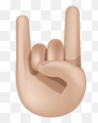 Rock On Emoji Sticker - Hand Png