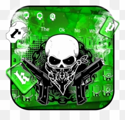 Gun Ghost Skull Keyboard - Skull Emoji,Gun Star Emoji