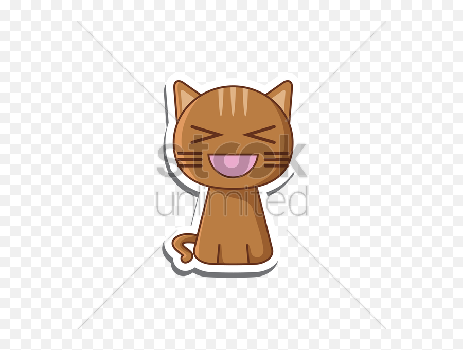 Free Smiling Cat Cartoon Vector Image - Smiling Cat Cartoon Emoji,Cat Emoticon Facebook