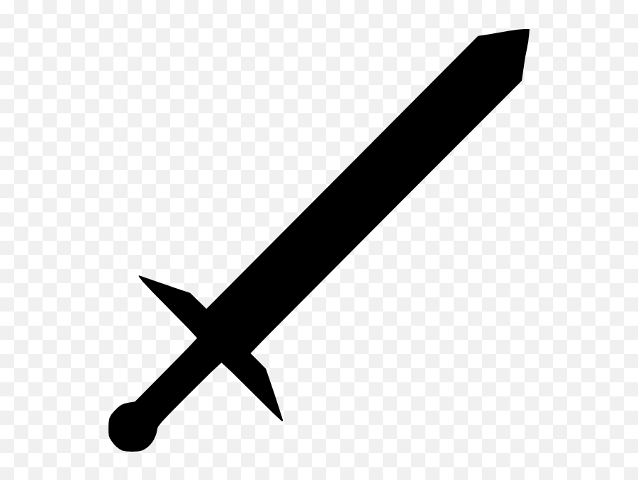 Sword Handle Clipart - Transparent Black Sword Png Emoji,Sword Emoji