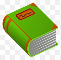 Book Green Thick Papers Orange - Book Clip Art Emoji,Stack Of Books Emoji