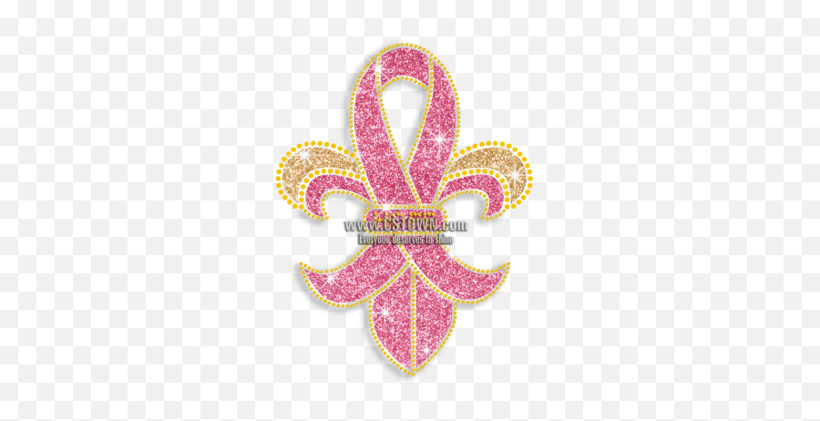Pink Fleur De Lis Iris Iron - Graphic Design Emoji,Fleur De Lis Emoji