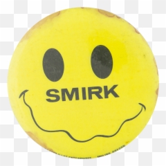 Smirk Busy Beaver Button Museum Emoji,Smirk Emoticon