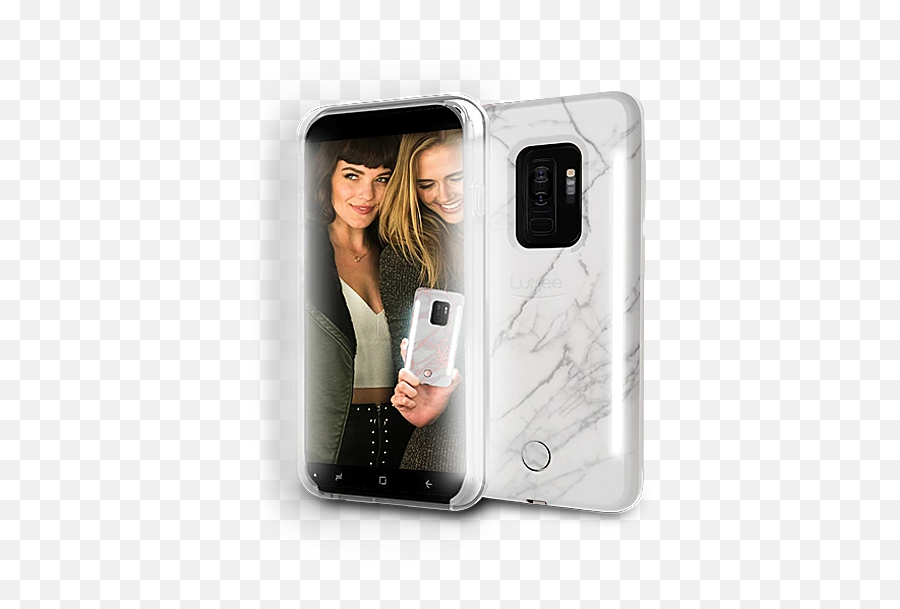 Selfie Light Case Samsung S9 Plus - Marble Lumee Lumee Samsung S10 Emoji,Galaxy S9 Emoji