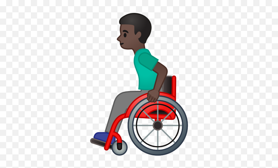 Dark Skin Tone Emoji - Emoji Fauteuil Roulant,Beauty Emoji