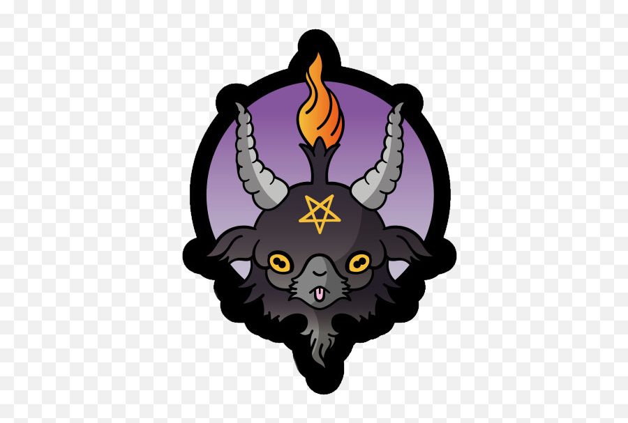 Satan Baphomet 666 Satanic Sticker - Cute Baphomet Emoji,Baphomet Emoji