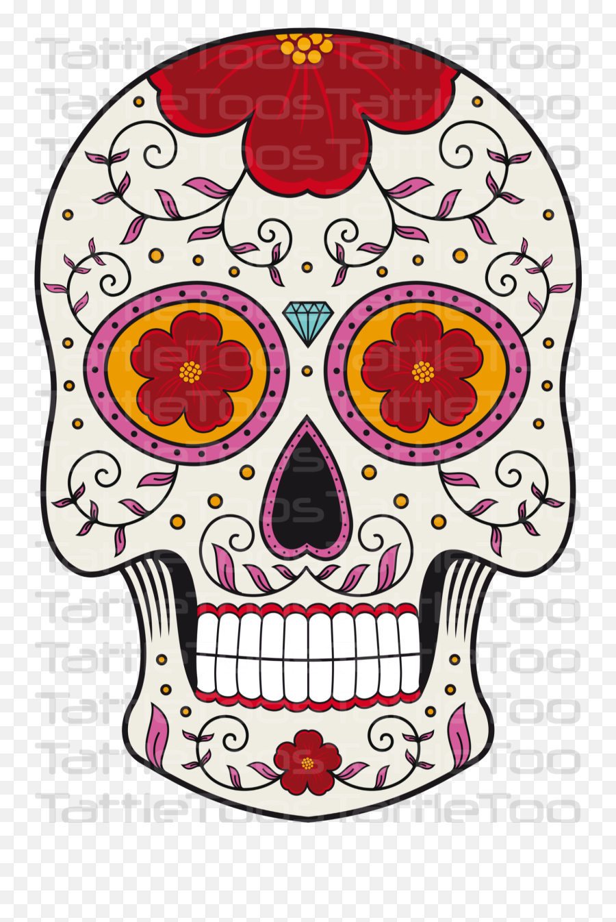 Sugskull 12 Sugar Skull Tattoos Sugar Skull Art Sugar Skull - Santa Muerte Mexico Art Emoji,Skull Crossbones Emoji