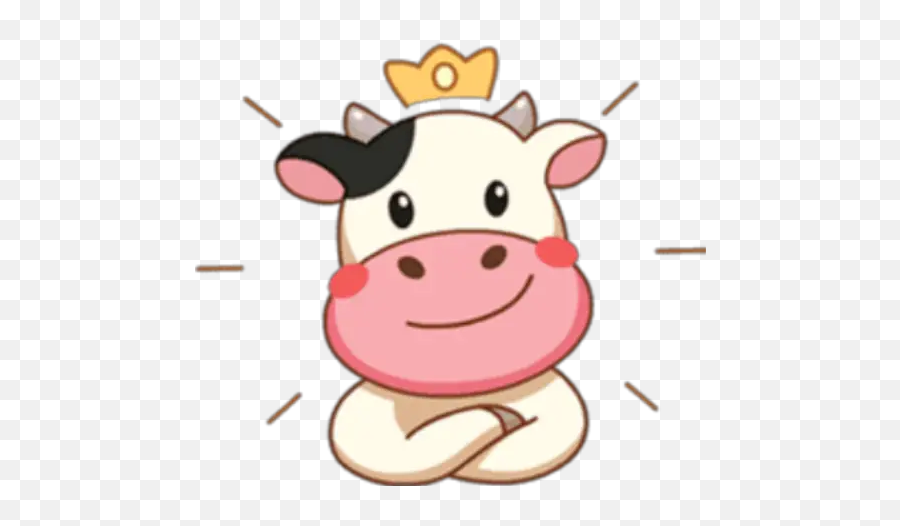 Cow Stickers For Whatsapp - Momo Cow Line Stickers Emoji,Cow And Man Emoji