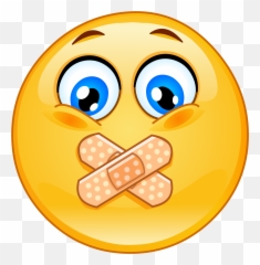 Bandaid Mouth Emoji Decal - Smiley Face,Mouth Emoji