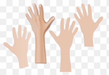 Four Hands Reaching Upwards - Go Green Transparent Background Emoji