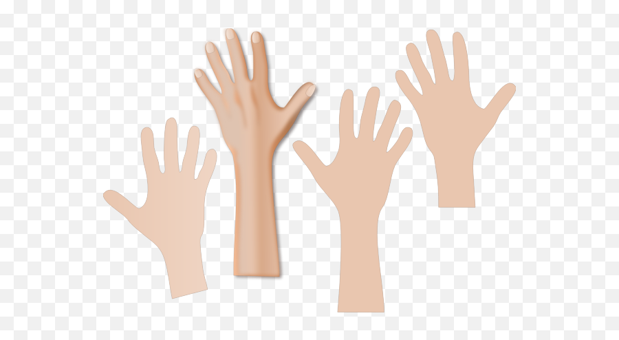 Four Hands Reaching Upwards - Go Green Transparent Background Emoji,Two Fingers Emoji