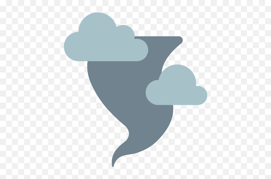 Cloud With Tornado Emoji For Facebook - Tornado With Cloud Clipart,Fish Hook Emoji