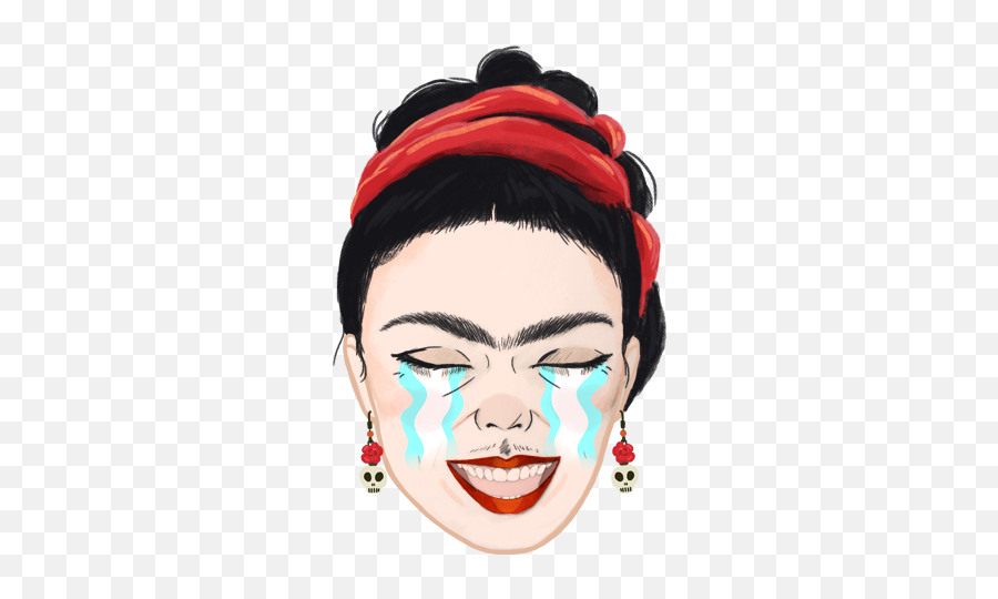 Wuwu People - Emoji Frida Kahlo,Emoji Bandana