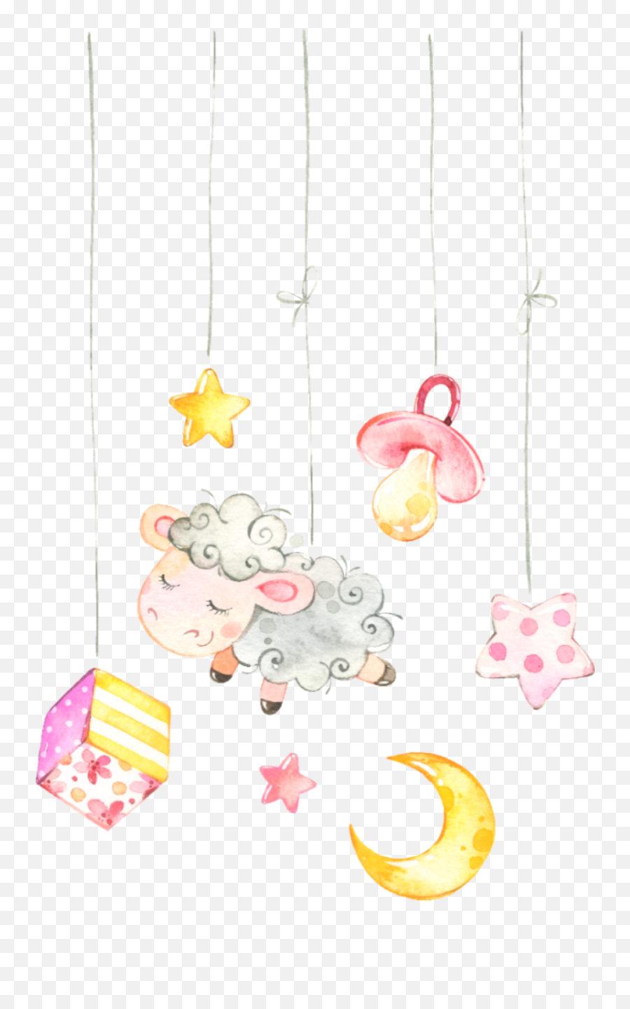 Babygirl Babylove Babyshower Baby Bebé - Watercolor Painting Emoji,Wind Chime Emoji