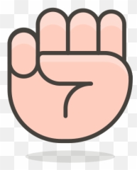 Raised Fist Free Icon Of 780 Vector Emoji - Emojis Puño Whatsapp Png