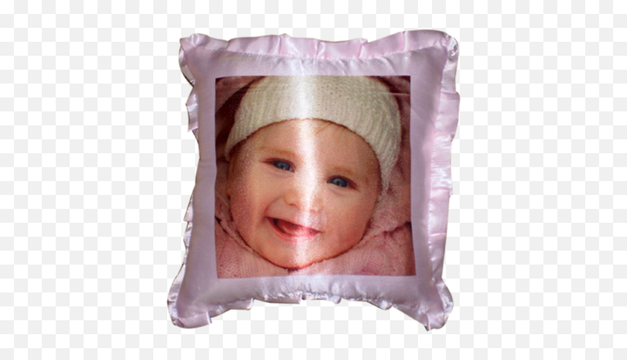Sublimation Pink Satin Square Pillow - Baby Emoji,Pink Heart Emoji Pillow