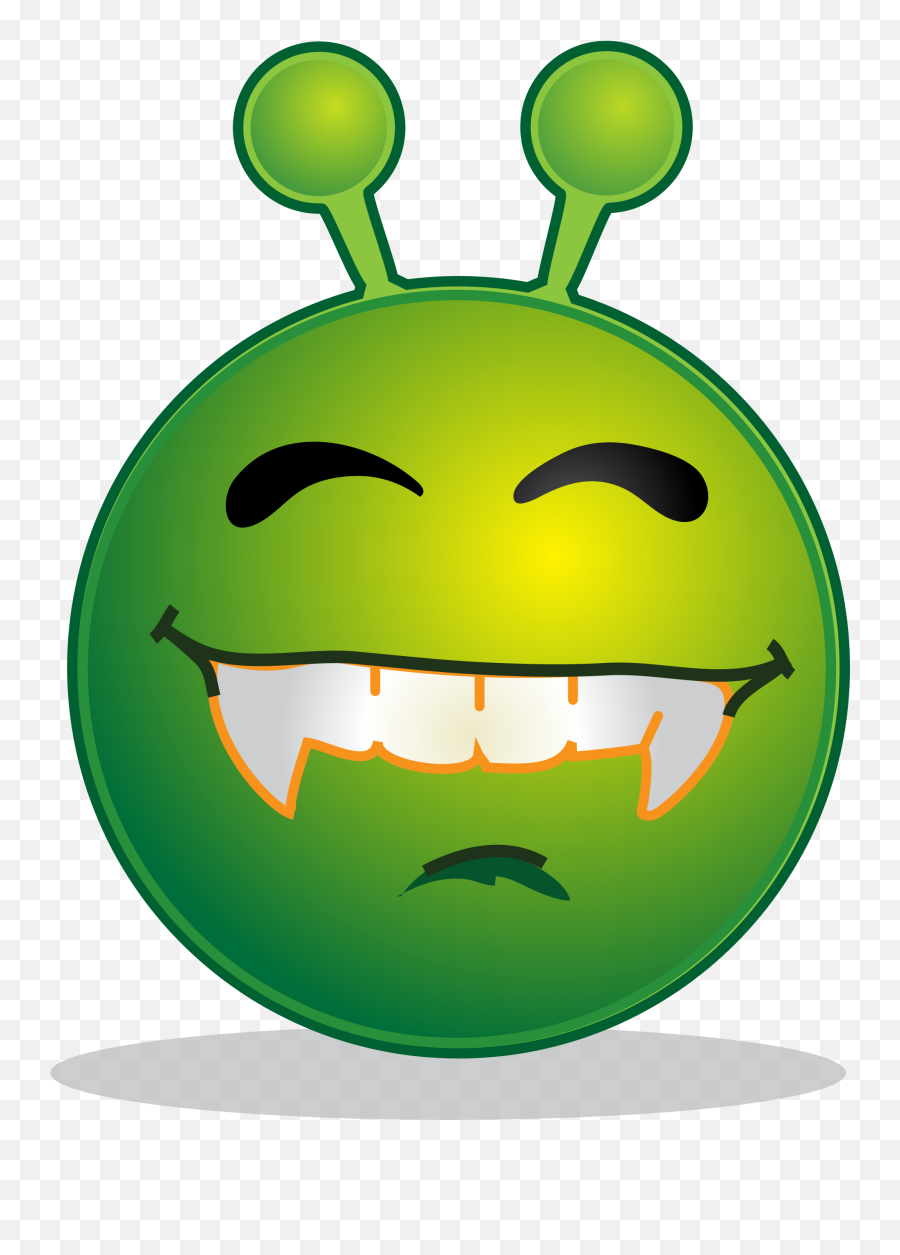 Smiley Green Alien Lipbite - Alien And Sedition Act Clipart Emoji,Cat Emoticon