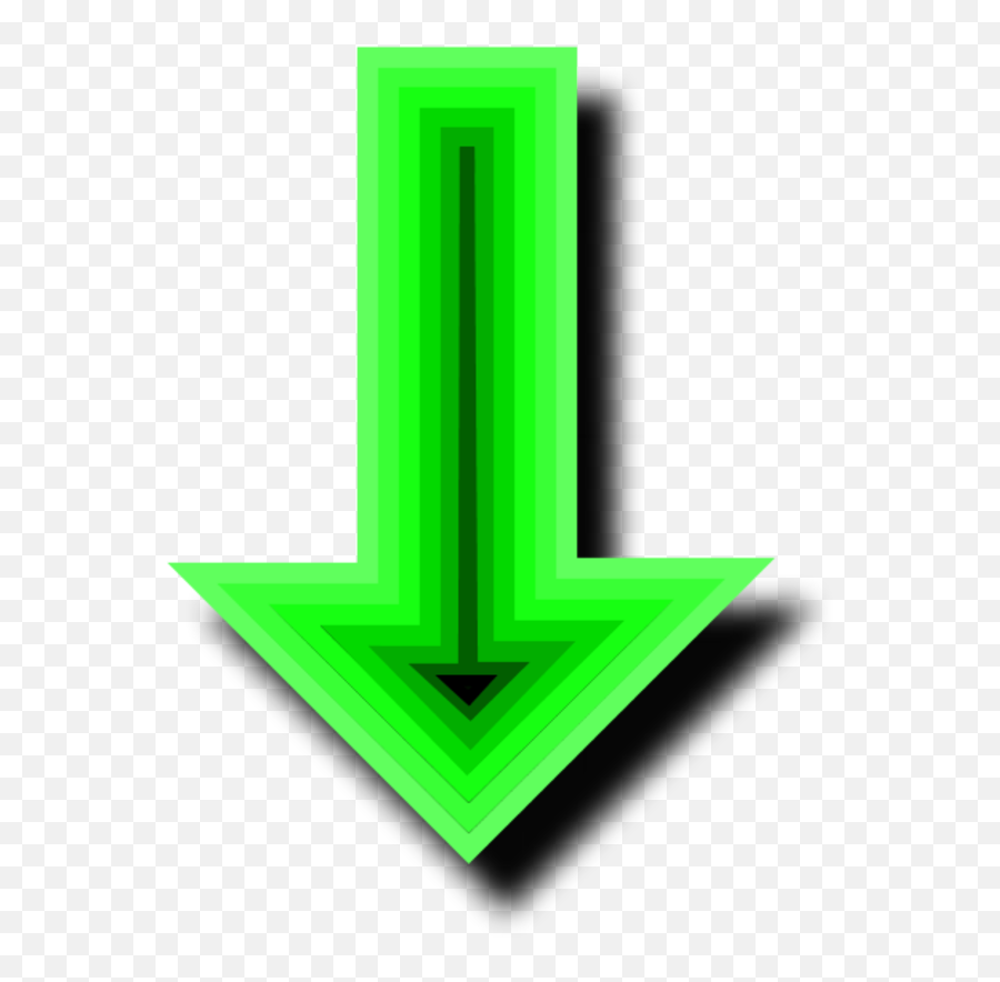 Green Down Arrow Clipart - Green Arrow Arrow Pointing Down Emoji,Pointing Down Emoji