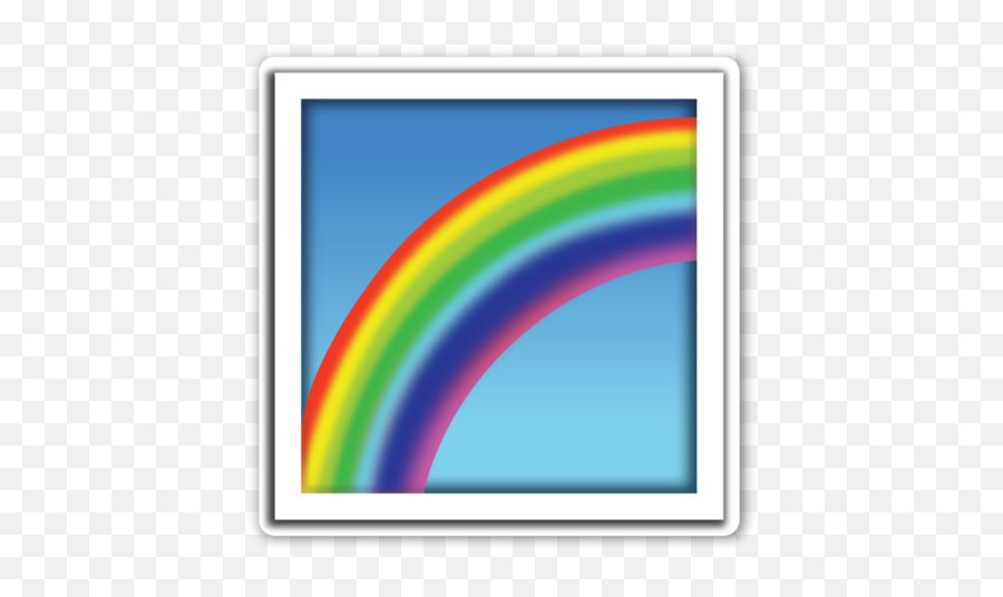 Rainbow - Rainbow Emoji Sticker,Milky Way Emoji