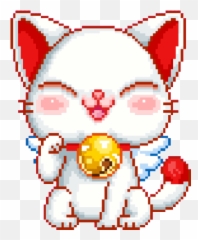 Top Ninja Emoticons Stickers for Android u0026 iOS Gfycat - Lucky Cat Pixel Gif Emoji