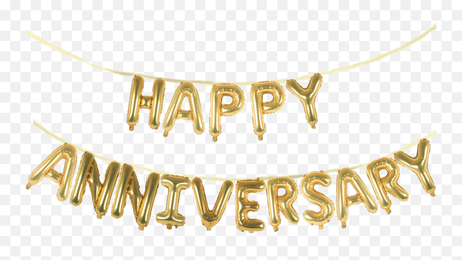 Happy Anniversary 16 Balloon Phrase Banner Set - Chain Emoji,Happy Anniversary Emoji