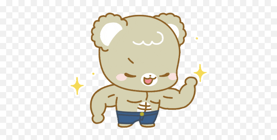 Flexed Biceps Bicipital Weightlifting - Bear Laughing Gif Transparent Emoji,Bicep Emoji
