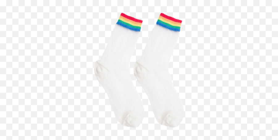 Rainbow Pride Sock Socks Gay Lgbt Sticker By Jaklynn - For Teen Emoji,Emoji Socks