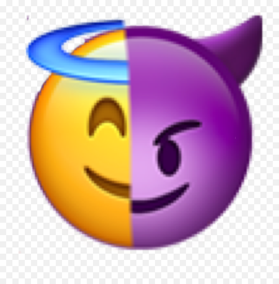 The Newest Stickers - Emoji Angel And Devil,Newest Emojis