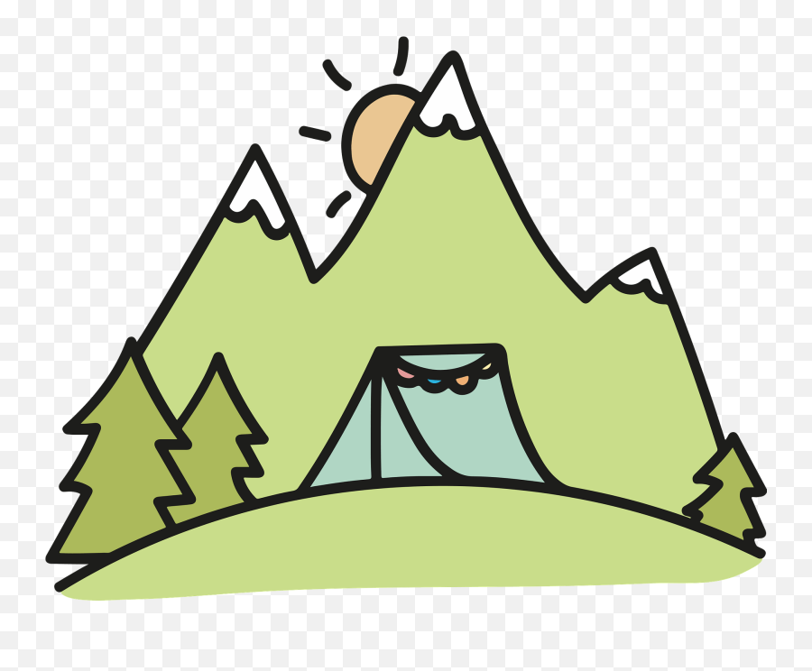 Mountain Campsite Clipart Free Download Transparent Png - Camping Clipart Transparent Emoji,Camp Emoji