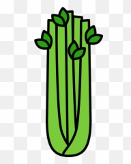 Outlined Celery Graphic - Emoji