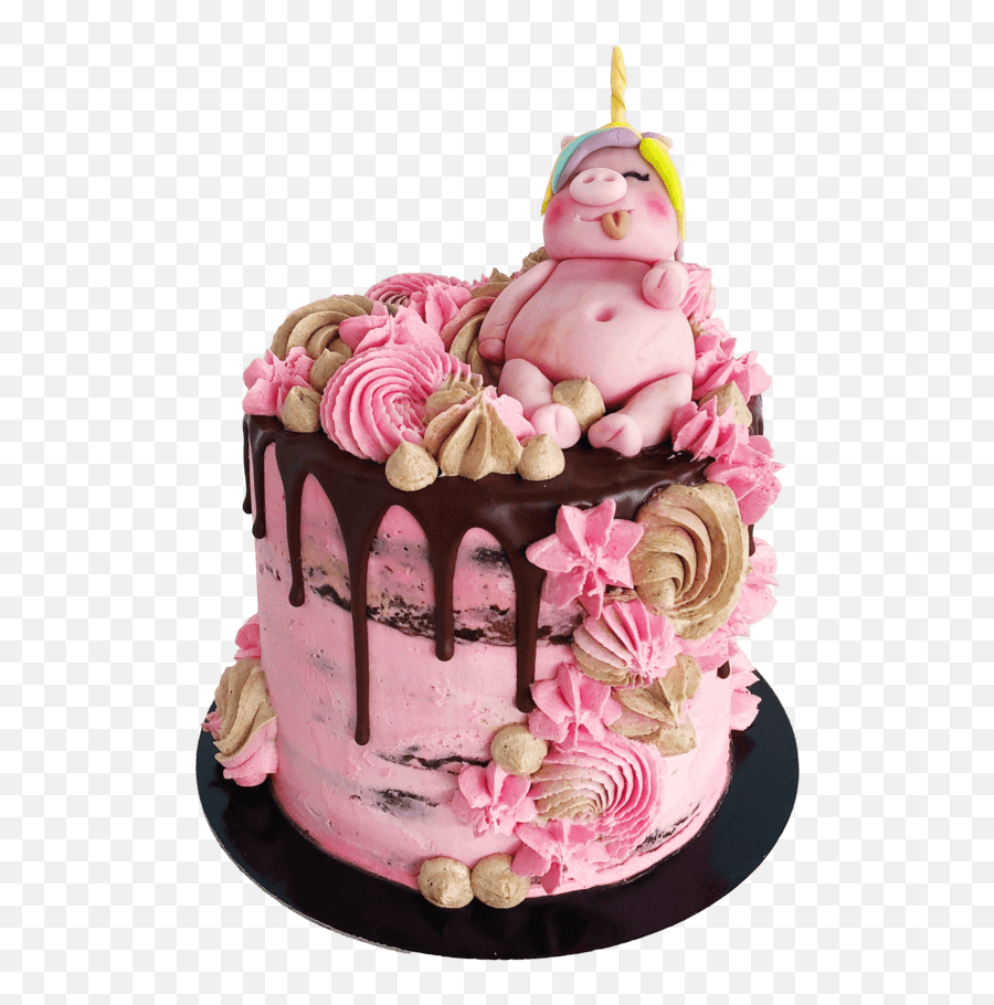 Cake Emoji Png - Birthday Cake With Pig,Unicorn Emoji Cake