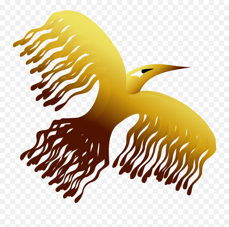 Golden Phoenix Vector Clipart Image - Golden Phoenix Bird Transparent Emoji,Emoji Cakes Near Me