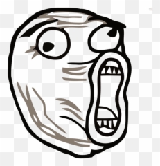Lol Meme - Open Mouth Troll Face Emoji