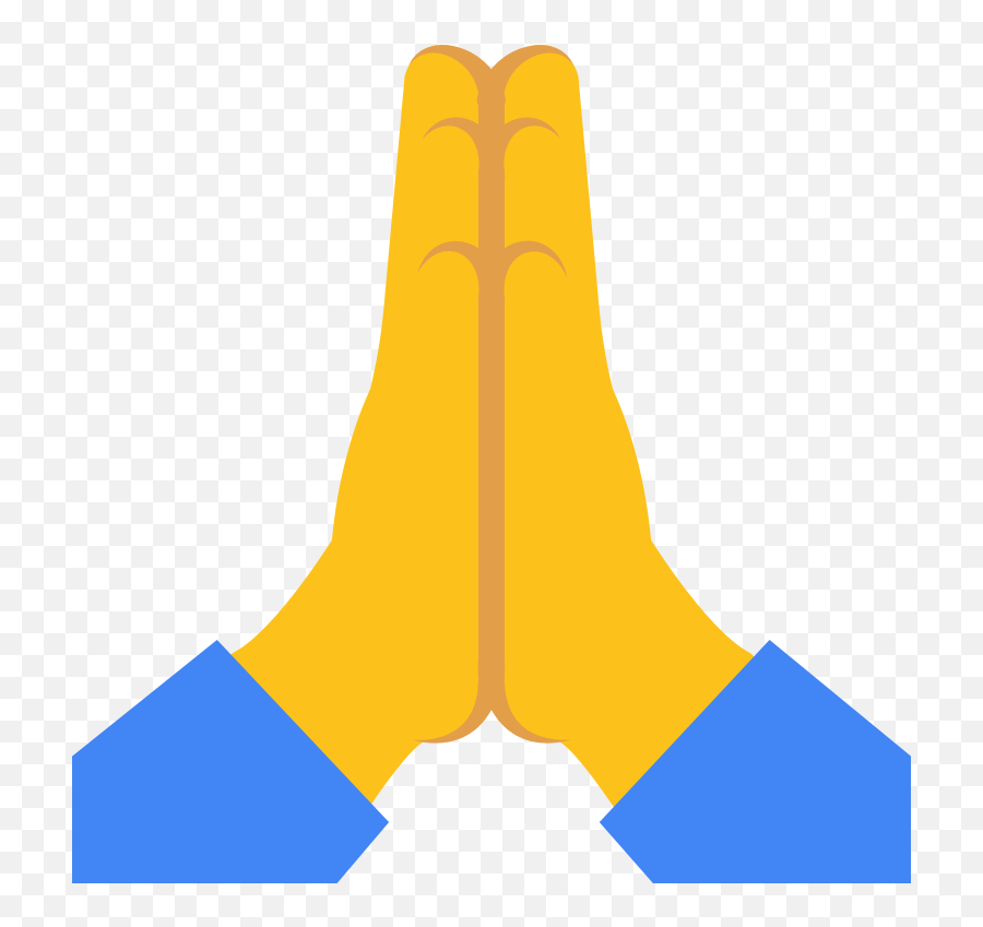 Praying Hands Emoji Prayer Gesture - Emoji Praying Hands Vector,Blessed Emoji
