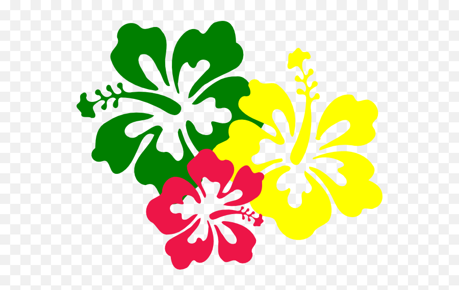 Hibiscus Flowers Clip Art - Hibiscus Clip Art Emoji,Hawaiian Flower Emoji