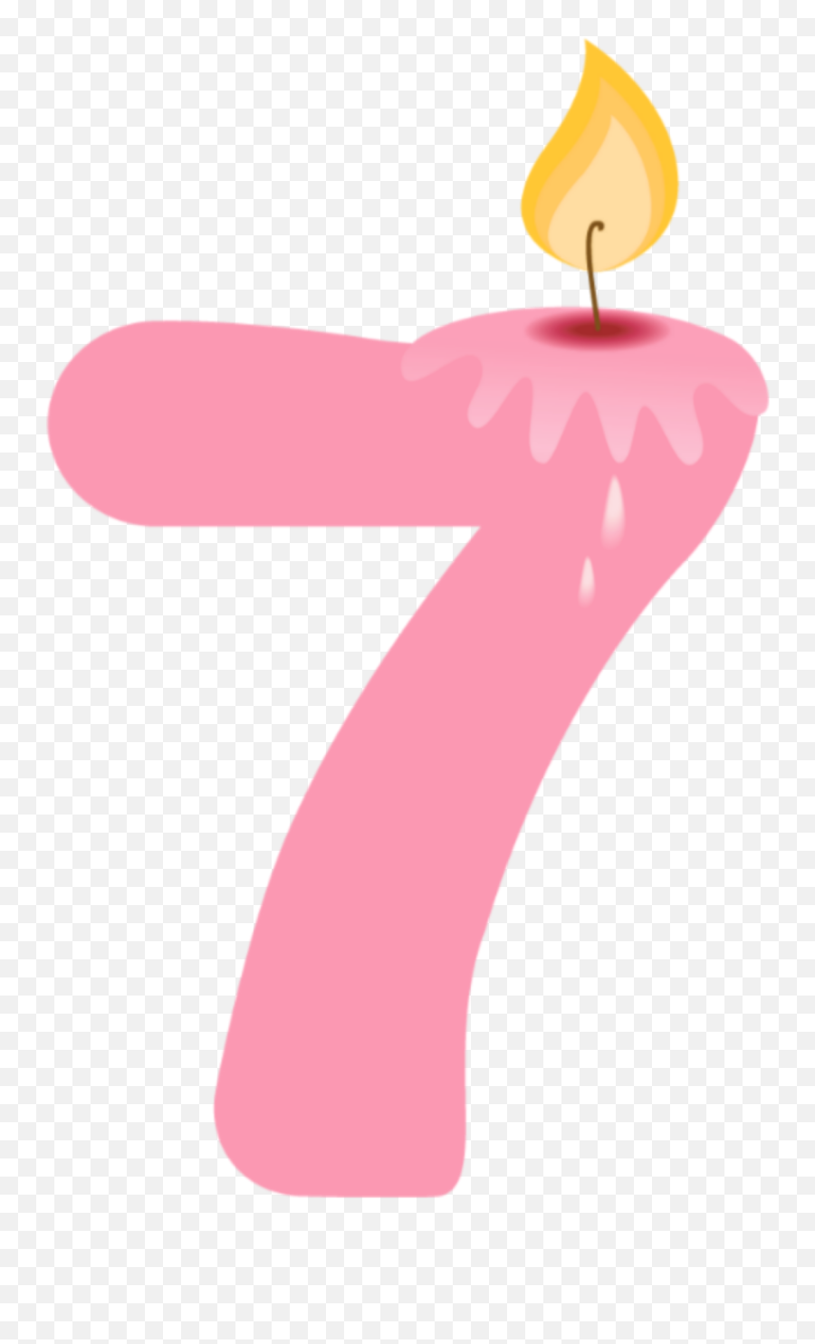 Ftestickers Candle Birthday 7 Pink - Candle Emoji,Birthday Candle Emoji