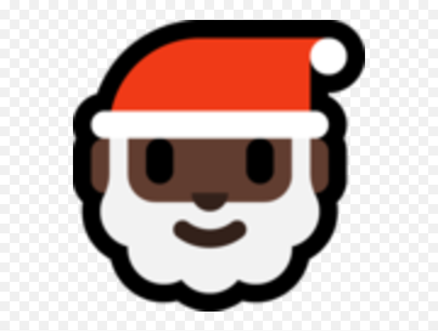 Black Santa Emoji - Black Santa Emoji Png,Santa Emoji