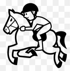 Emojione Bw 1f3c7 - Horse Race Black And White Clip Art Emoji,Horse Emoji